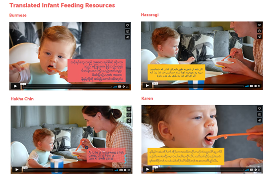 Translated Infant Feeding Resources