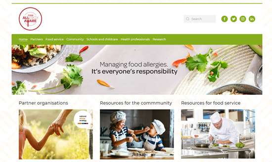 Food allergy aware resource hub