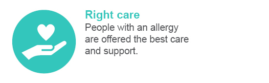 Right care – People with an allergy are offered the best care and support.